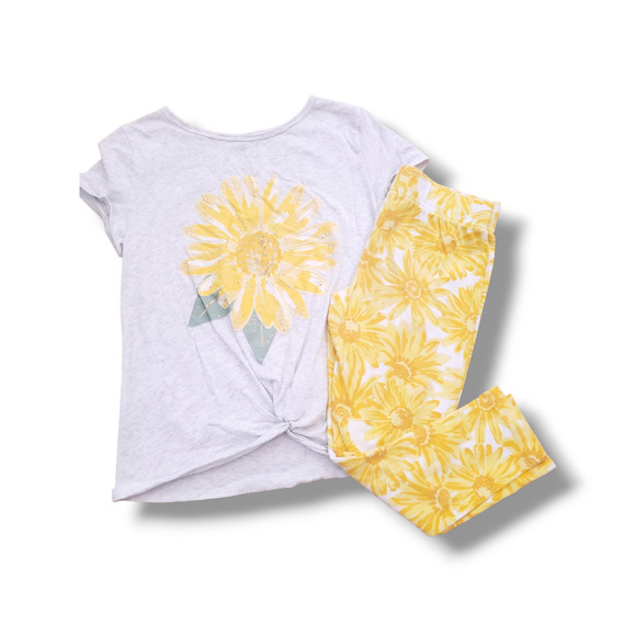 Carter's Girls 10 Sunflower Capri Tunic Outfit Set - Picture 1 of 6